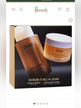 NIB: OUAI Scrub It All A-Ouai Set Detox Shampoo & Body Scrub Kit